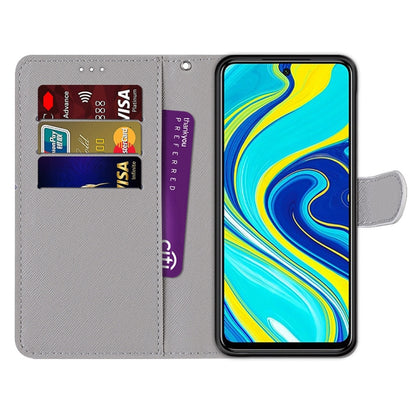 For Xiaomi Redmi Note 9S / 9 Pro Coloured Drawing Cross Texture Horizontal Flip PU Leather Case with Holder & Card Slots & Wallet & Lanyard(Leather Shoes Cat) - Xiaomi Cases by buy2fix | Online Shopping UK | buy2fix