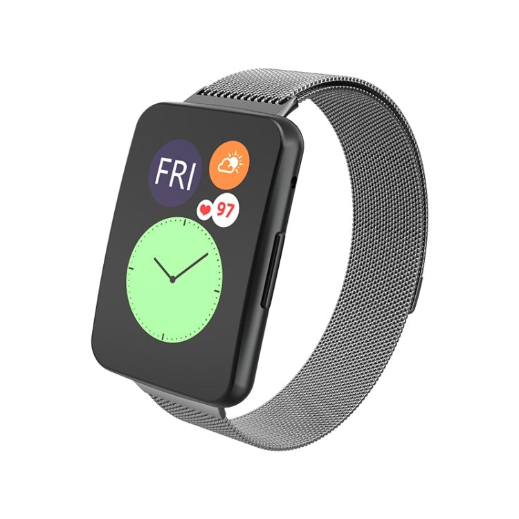 For Huawei Watch Fit Milanese Watch Band(Titanium Grey) - Smart Wear by buy2fix | Online Shopping UK | buy2fix