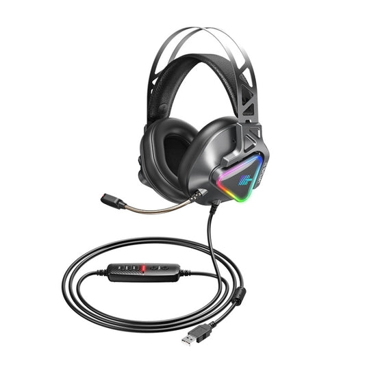 Remax RM-810 Wargod Series Intelligent Noise Reduction Gaming Headphone with Mic(Grey) - Headset & Headphone by REMAX | Online Shopping UK | buy2fix