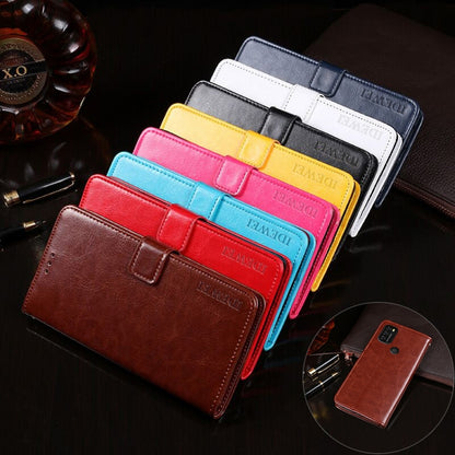 For Blackview A70 idewei Crazy Horse Texture Horizontal Flip Leather Case with Holder & Card Slots & Wallet(Black) - More Brand by idewei | Online Shopping UK | buy2fix