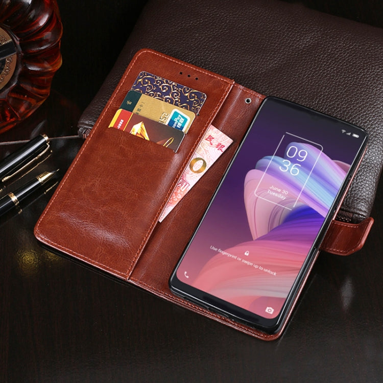 For TCL 10 SE idewei Crazy Horse Texture Horizontal Flip Leather Case with Holder & Card Slots & Wallet(Brown) - More Brand by idewei | Online Shopping UK | buy2fix