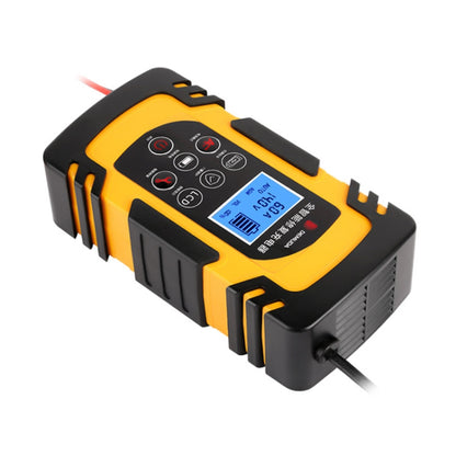 DEMUDA DC-80 Car Battery Charger 12V/24V Intelligent Pulse Repair Type Lead-acid Battery, Plug Type:UK Plug(Yellow) - In Car by buy2fix | Online Shopping UK | buy2fix