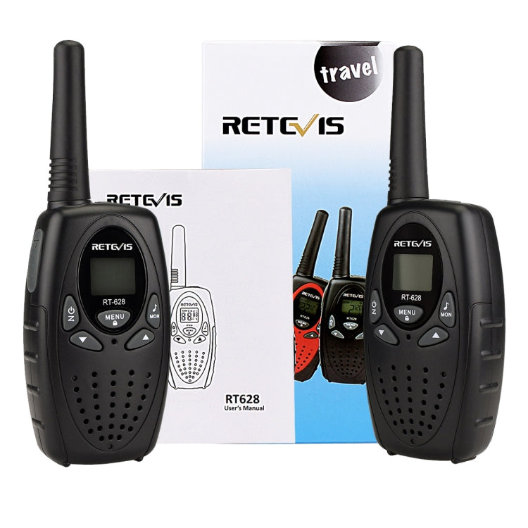 1 Pair RETEVIS RT628 0.5W US Frequency 462.550-467.7125MHz 22CHS Handheld Children Walkie Talkie(Black) - Children by RETEVIS | Online Shopping UK | buy2fix