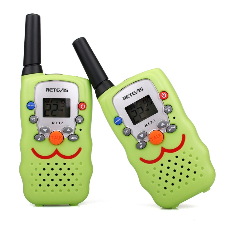 1 Pair RETEVIS RT32 0.5W US Frequency 462.550-467.7125MHz 22CH Handheld Children Walkie Talkie(Green) - Children by RETEVIS | Online Shopping UK | buy2fix