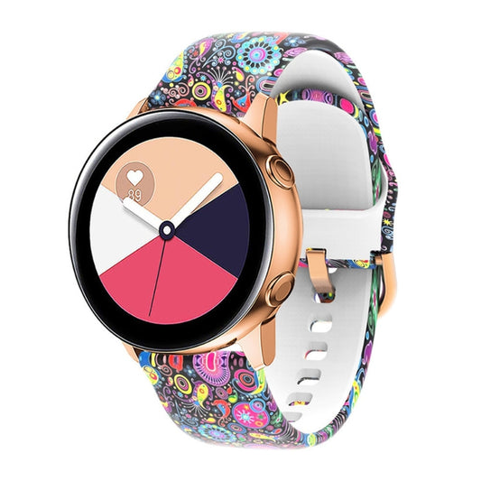 For Samsung Galaxy Watch 42mm Silicone Printing Watch Band(Colorful Jellyfish) - Smart Wear by buy2fix | Online Shopping UK | buy2fix