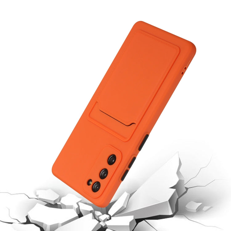 For Samsung Galaxy S20 FE Card Slot Design Shockproof TPU Protective Case(Orange) - Galaxy S20 FE Cases by buy2fix | Online Shopping UK | buy2fix