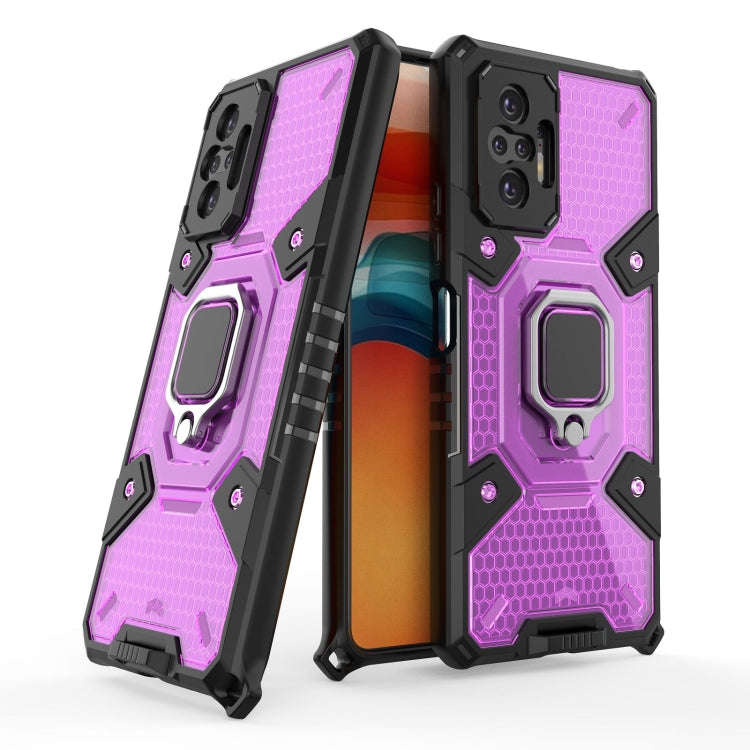 For Xiaomi Redmi Note 10 Pro Space PC+TPU Ring Holder Protective Case(Purple) - Note 10 Pro Cases by buy2fix | Online Shopping UK | buy2fix
