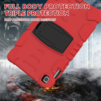 3-Layer Protection Screen Frame + PC + Silicone Shockproof Combination Case with Holder For Samsung Galaxy Tab S5e T720(Red+Black) - Tab S5E 10.5 T720 / T725 by buy2fix | Online Shopping UK | buy2fix