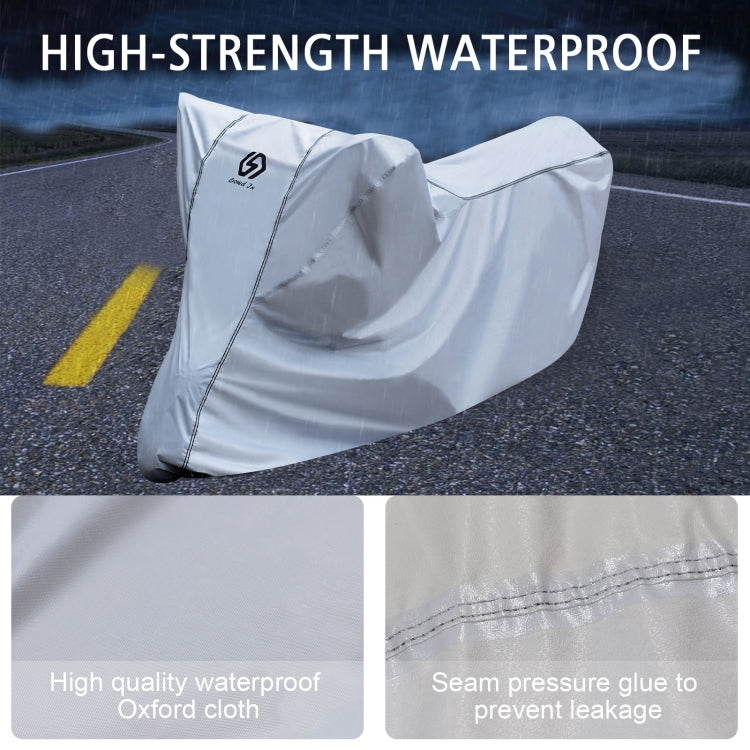 WUPP CS-1410B2 Motorcycle Thickened Oxford Cloth All-inclusive Waterproof Sun-proof Protective Cover, Size:M(Silver) - In Car by WUPP | Online Shopping UK | buy2fix