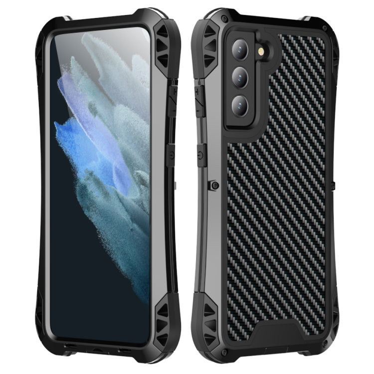 For Samsung Galaxy S21 FE R-JUST AMIRA Shockproof Dustproof Waterproof Metal Protective Case(Black) - Galaxy Phone Cases by R-JUST | Online Shopping UK | buy2fix