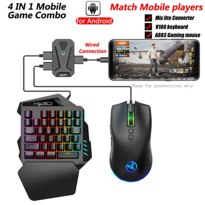 HXSJ P8+V100+A883 Keyboard Mouse Converter + One-handed Keyboard + Programming Gaming Mouse Set -  by HXSJ | Online Shopping UK | buy2fix