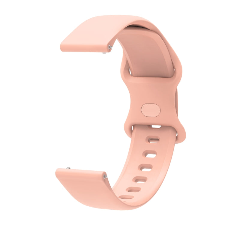 22mm For Apex 46mm /  Apex Pro / Ticwatch Pro 3 Universal Inner Back Buckle Perforation Silicone Watch Band(Pink) - Watch Bands by buy2fix | Online Shopping UK | buy2fix