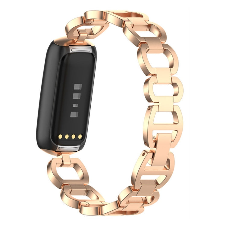 For Fitbit Luxe Special Edition Metal Bracelet Watch Band(Rose Gold) - Watch Bands by buy2fix | Online Shopping UK | buy2fix