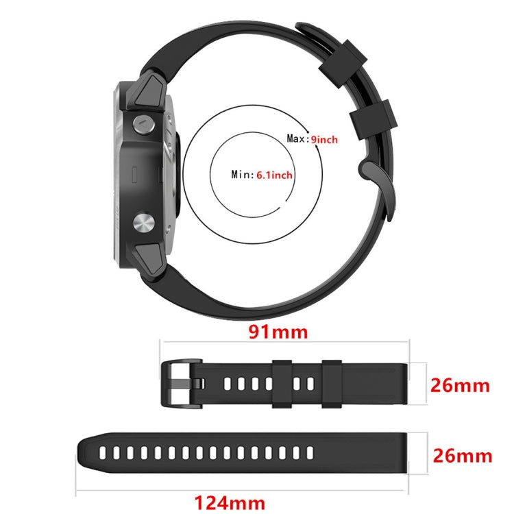 For Garmin Fenix 6 22mm Smart Watch Quick Release Silicon Watch Band(Midnight Blue) - Watch Bands by buy2fix | Online Shopping UK | buy2fix