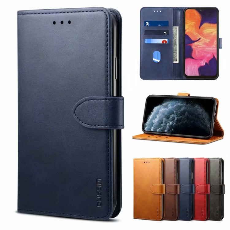For Samsung Galaxy S21 Ultra 5G GUSSIM Business Style Horizontal Flip Leather Case with Holder & Card Slots & Wallet(Blue) - Galaxy S21 Ultra 5G Cases by GUSSIM | Online Shopping UK | buy2fix