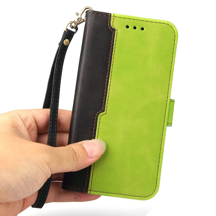 For iPhone 13 Pro Max Business Stitching-Color Horizontal Flip PU Leather Case with Holder & Card Slots & Photo Frame  (Green) - iPhone 13 Pro Max Cases by buy2fix | Online Shopping UK | buy2fix