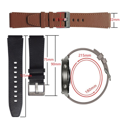 For Huawei Watch GT2 Pro Leather Watch Band(Coffee) - Smart Wear by buy2fix | Online Shopping UK | buy2fix