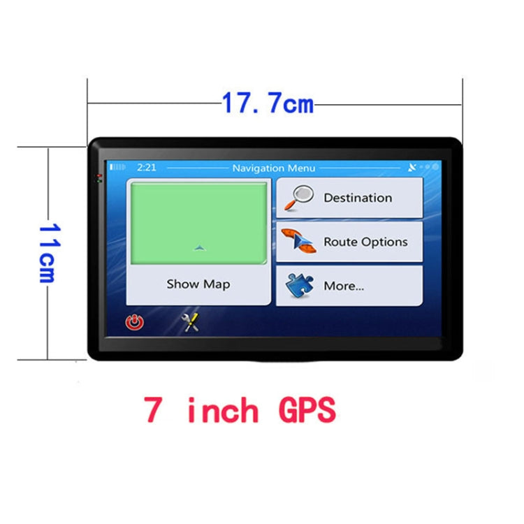 7 inch Car HD GPS Navigator 8G+128M Resistive Screen Support FM / TF Card, Specification:South America Map - In Car by buy2fix | Online Shopping UK | buy2fix