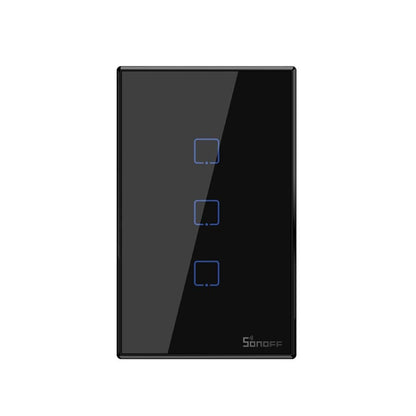 Sonoff T3 US-TX 433 RF WIFI Smart Remote Control Wall Touch Switch, US Plug, Style:Three Buttons - Smart Switch by Sonoff | Online Shopping UK | buy2fix