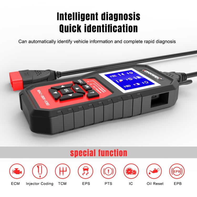 KONNWEI KW460 Car 2.8 inch 12V Lead-acid Battery Tester Fault Diagnosis Instrument - Code Readers & Scan Tools by KONNWEI | Online Shopping UK | buy2fix