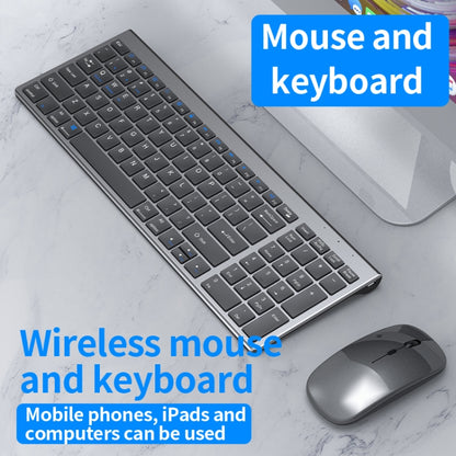 109 Three-mode Wireless Bluetooth Keyboard Mouse Set(Silver) - Computer & Networking by buy2fix | Online Shopping UK | buy2fix