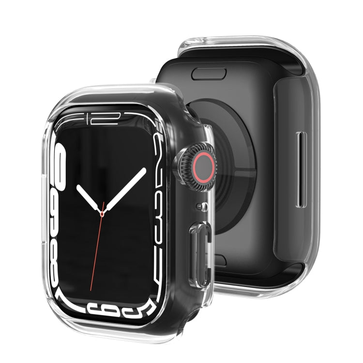 Shockproof TPU Protective Case For Apple Watch Series 8 / 7 45mm(Transparent) - Smart Wear by buy2fix | Online Shopping UK | buy2fix