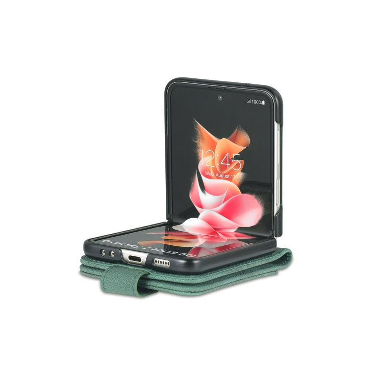 For Samsung Galaxy Z Flip3 5G AZNS Dream II Skin Feel PU+TPU Horizontal Flip PU Phone Case(Green) - Samsung Accessories by GKK | Online Shopping UK | buy2fix