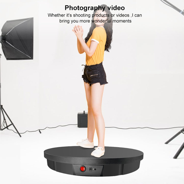 52cm Remote Control Electric Rotating Turntable Display Stand Video Shooting Props Turntable, Plug-in Power, Power Plug:US Plug(Black) - Camera Accessories by buy2fix | Online Shopping UK | buy2fix