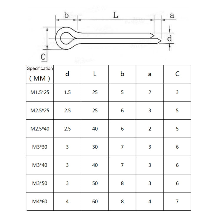 A5493 50 in 1 Stainless Steel U-shaped Split Spring Pin - In Car by buy2fix | Online Shopping UK | buy2fix