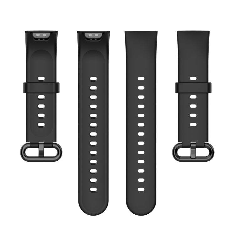 For Xiaomi Redmi Watch 2 Solid Color Silicone Strap Watch Band(Black) - Smart Wear by buy2fix | Online Shopping UK | buy2fix