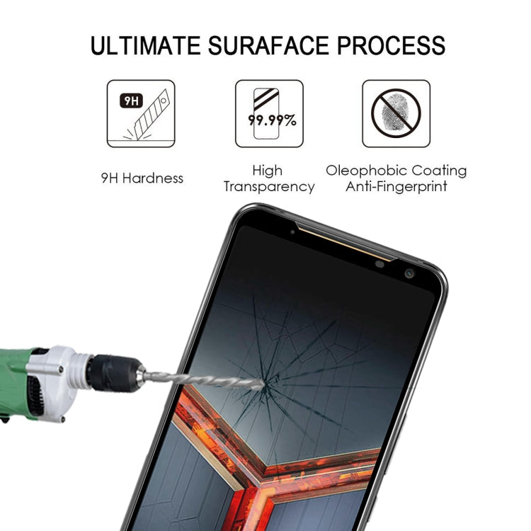 For Asus ROG Phone II ZS660KL Full Glue Full Cover Screen Protector Tempered Glass Film - Mobile Accessories by buy2fix | Online Shopping UK | buy2fix