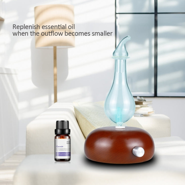 Wood Essential Oil Diffuser Aromatherapy Machine Automatic Alcohol Sprayer, Plug Specification:UK Plug(Dark Brown) - Home & Garden by buy2fix | Online Shopping UK | buy2fix