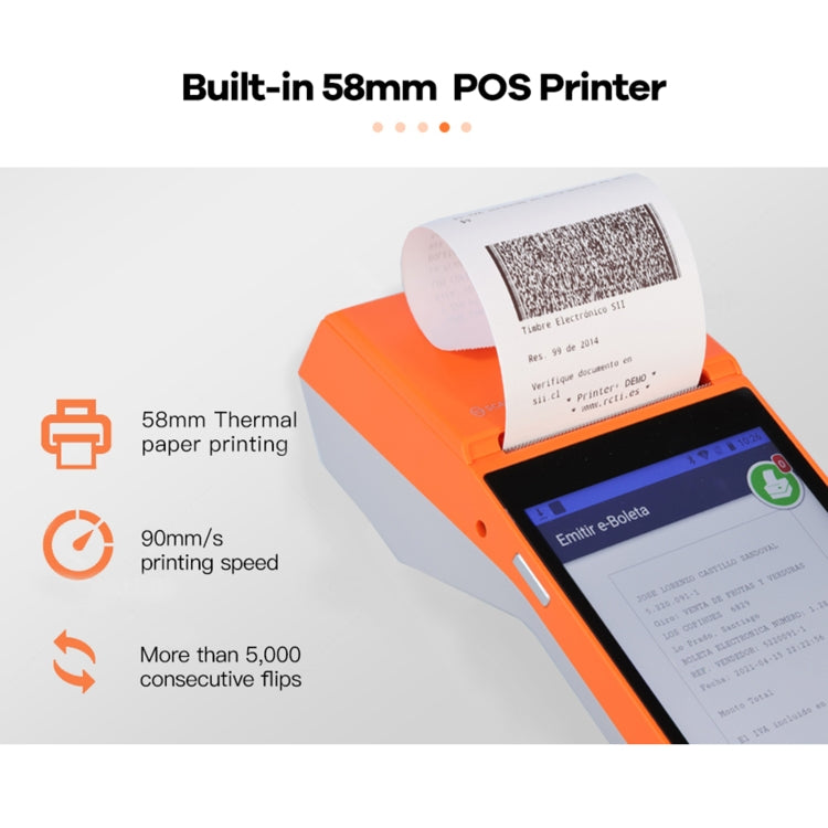 SGT-SP01 5.5 inch HD Screen Handheld POS Receipt Printer, Basic Version, US Plug(Orange) - Consumer Electronics by buy2fix | Online Shopping UK | buy2fix