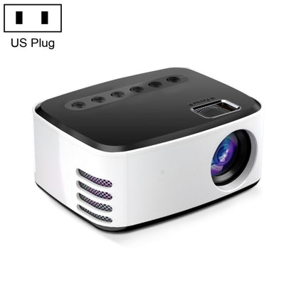 T20 320x240 400 Lumens Portable Home Theater LED HD Digital Projector, Same Screen Version, US Plug(Black White) - Consumer Electronics by buy2fix | Online Shopping UK | buy2fix