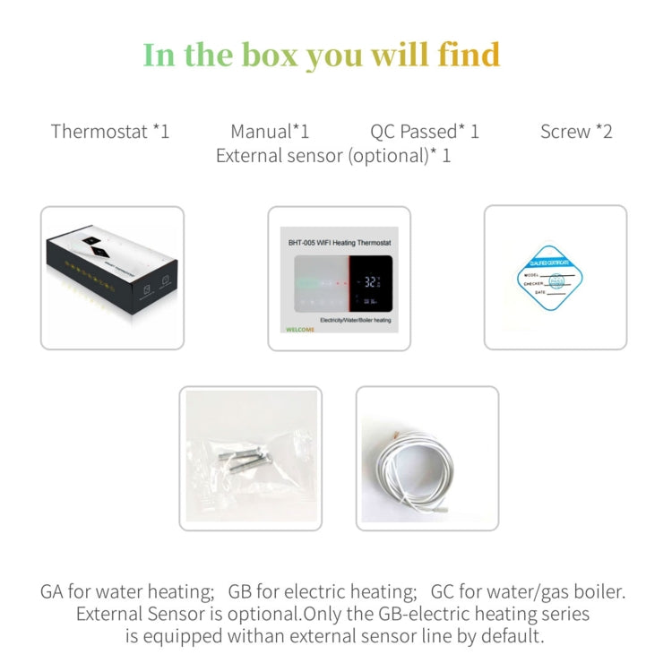 BHT-005-GB 220V AC 16A Smart Home Heating Thermostat for EU Box, Control Electric Heating with Only Internal Sensor - Consumer Electronics by buy2fix | Online Shopping UK | buy2fix