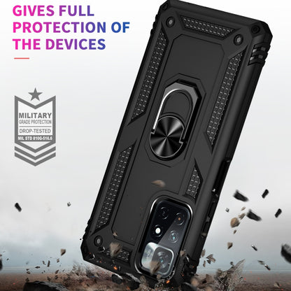 For Xiaomi Redmi Note 11 5G Shockproof TPU + PC Phone Case with 360 Degree Rotating Holder(Black) - Xiaomi Accessories by buy2fix | Online Shopping UK | buy2fix