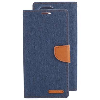 For Samsung Galaxy S22 Ultra 5G GOOSPERY CANVAS DIARY Canvas Texture Leather Phone Case(Dark Blue) - Galaxy S22 Ultra 5G Cases by GOOSPERY | Online Shopping UK | buy2fix