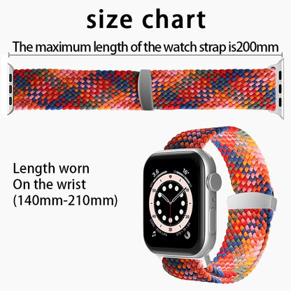 Nylon Braid Watch Band For Apple Watch Series 9&8&7 41mm / SE 3&SE 2&6&SE&5&4 40mm / 3&2&1 38mm(Red) - Watch Bands by buy2fix | Online Shopping UK | buy2fix