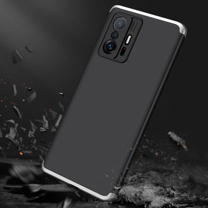 For Xiaomi Mi 11T GKK Three Stage Splicing Full Coverage PC Phone Case(Black Silver) - Xiaomi Cases by GKK | Online Shopping UK | buy2fix