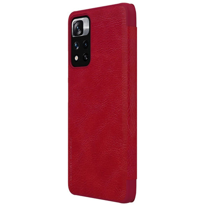 For Xiaomi Redmi Note 11 Pro China / 11 Pro+ Global / Mi 11i / 11i  5G NILLKIN QIN Series Crazy Horse Texture Leather Case(Red) - Xiaomi Cases by NILLKIN | Online Shopping UK | buy2fix