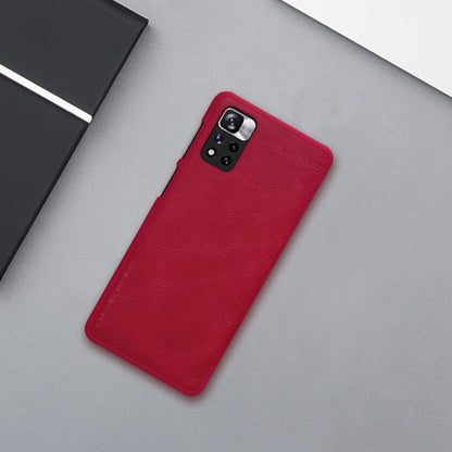 For Xiaomi Redmi Note 11 Pro China / 11 Pro+ Global / Mi 11i / 11i  5G NILLKIN QIN Series Crazy Horse Texture Leather Case(Red) - Xiaomi Cases by NILLKIN | Online Shopping UK | buy2fix