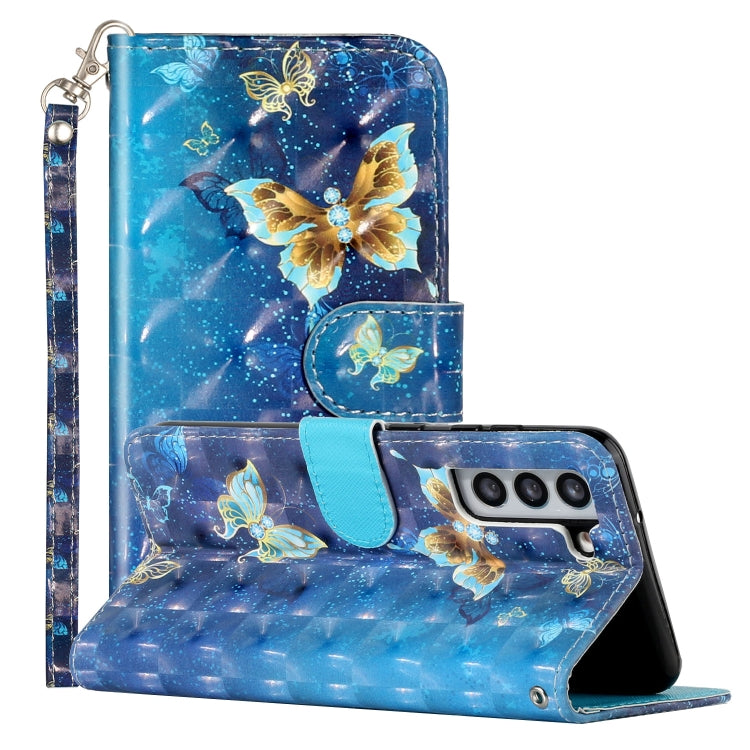 For Samsung Galaxy S22 5G 3D Pattern Horizontal Flip PU Leather Phone Case(Rankine Butterfly) - Galaxy S22 5G Cases by buy2fix | Online Shopping UK | buy2fix