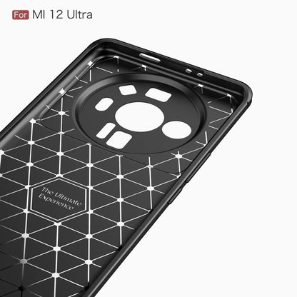 For Xiaomi Mi 12 Ultra 5G Brushed Texture Carbon Fiber TPU Phone Case(Black) - Xiaomi Cases by GKK | Online Shopping UK | buy2fix