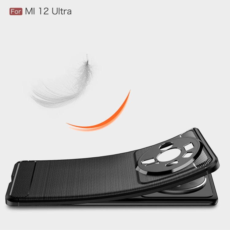 For Xiaomi Mi 12 Ultra 5G Brushed Texture Carbon Fiber TPU Phone Case(Blue) - Xiaomi Cases by GKK | Online Shopping UK | buy2fix