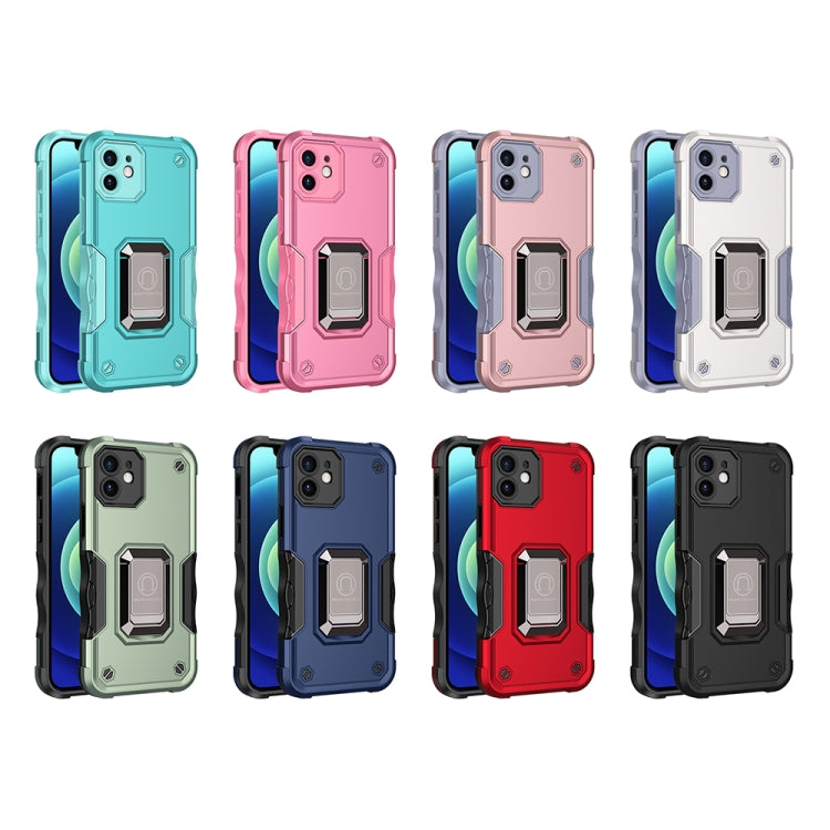 For iPhone 11 Ring Holder Non-slip Armor Phone Case (Black) - Apple Accessories by buy2fix | Online Shopping UK | buy2fix