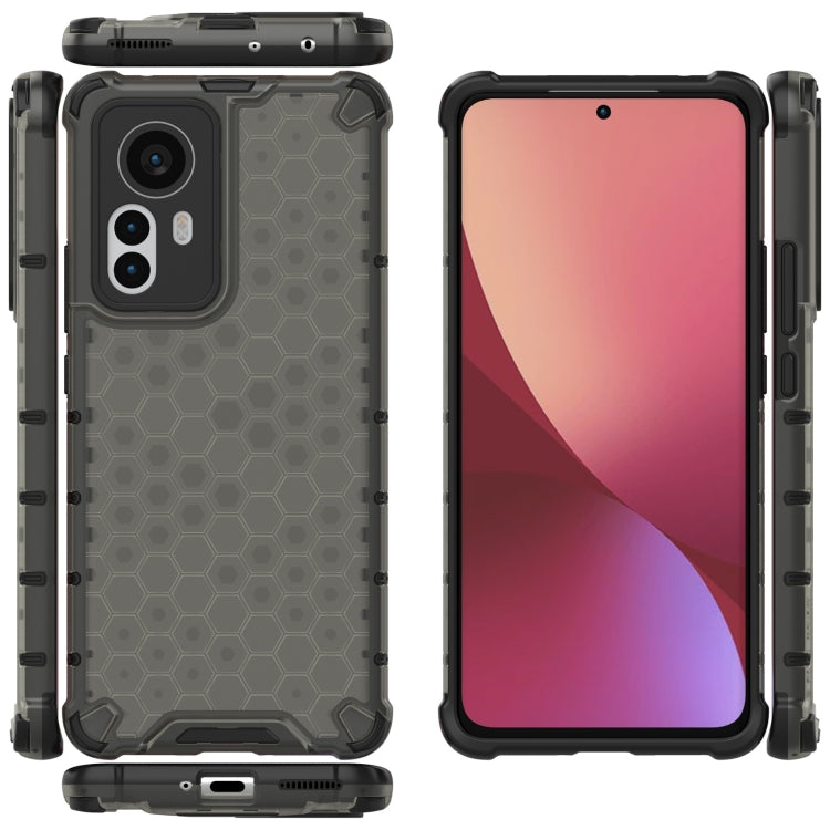 For Xiaomi 12 Pro Shockproof Honeycomb PC + TPU Phone Case(Black) - Xiaomi Accessories by buy2fix | Online Shopping UK | buy2fix