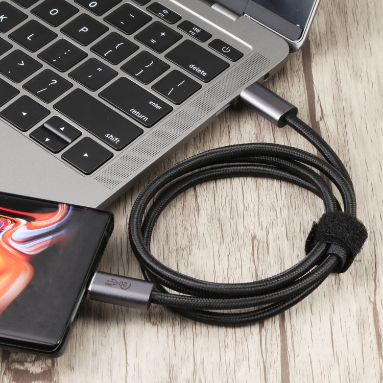 20Gbps USB 3.2 USB-C / Type-C Male to USB-C / Type-C Male Braided Data Cable, Cable Length:0.5m(Black) - Computer & Networking by buy2fix | Online Shopping UK | buy2fix