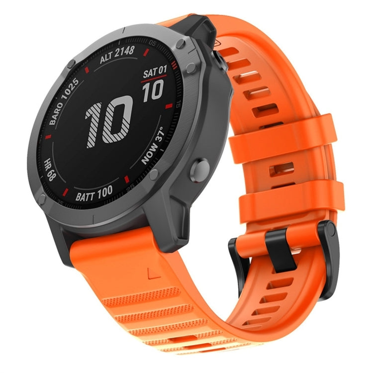 For Garmin Fenix 7 Silicone Watch Band(Orange) - Smart Wear by buy2fix | Online Shopping UK | buy2fix