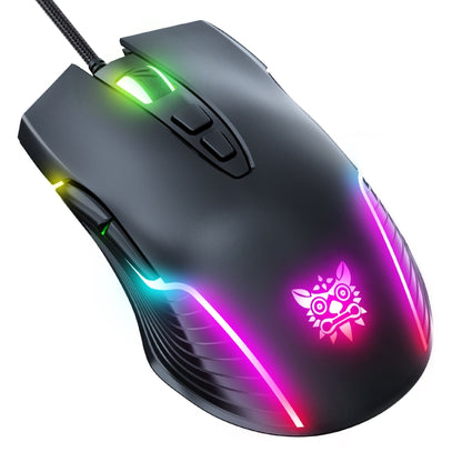 ONIKUMA CW905 RGB Lighting Wired Mouse(Black) - Wired Mice by ONIKUMA | Online Shopping UK | buy2fix