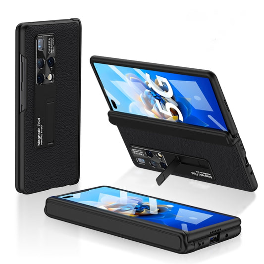 For Huawei Mate X2 GKK Magnetic PC + Leather Phone Flip Case with Holder(Black) - Huawei Cases by GKK | Online Shopping UK | buy2fix